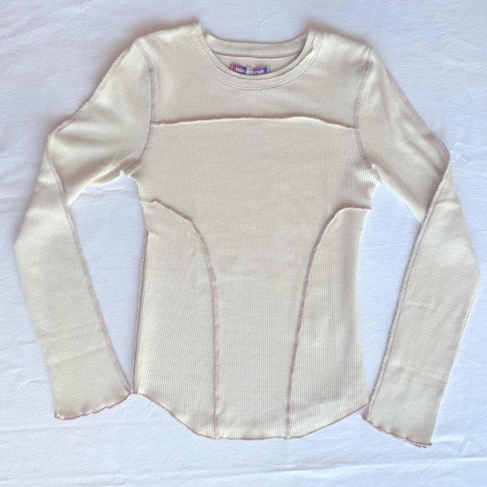 NWOT UO Exposed Seam Waffle Long-sleeve Shirt